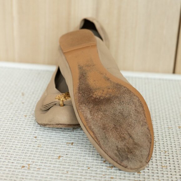Tory Burch | Tan Sedgwick Ballet Flats - Picture 2 of 2